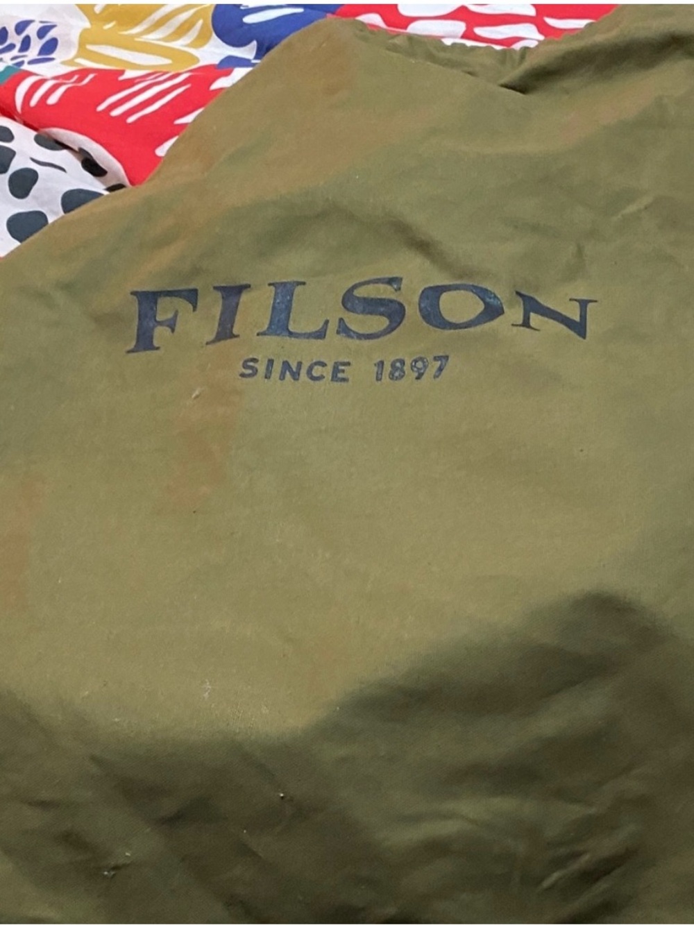 Filson Suede Top Handle Tote Bag in Dark Brown - Picture 12 of 15